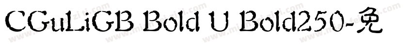 CGuLiGB Bold U Bold250字体转换